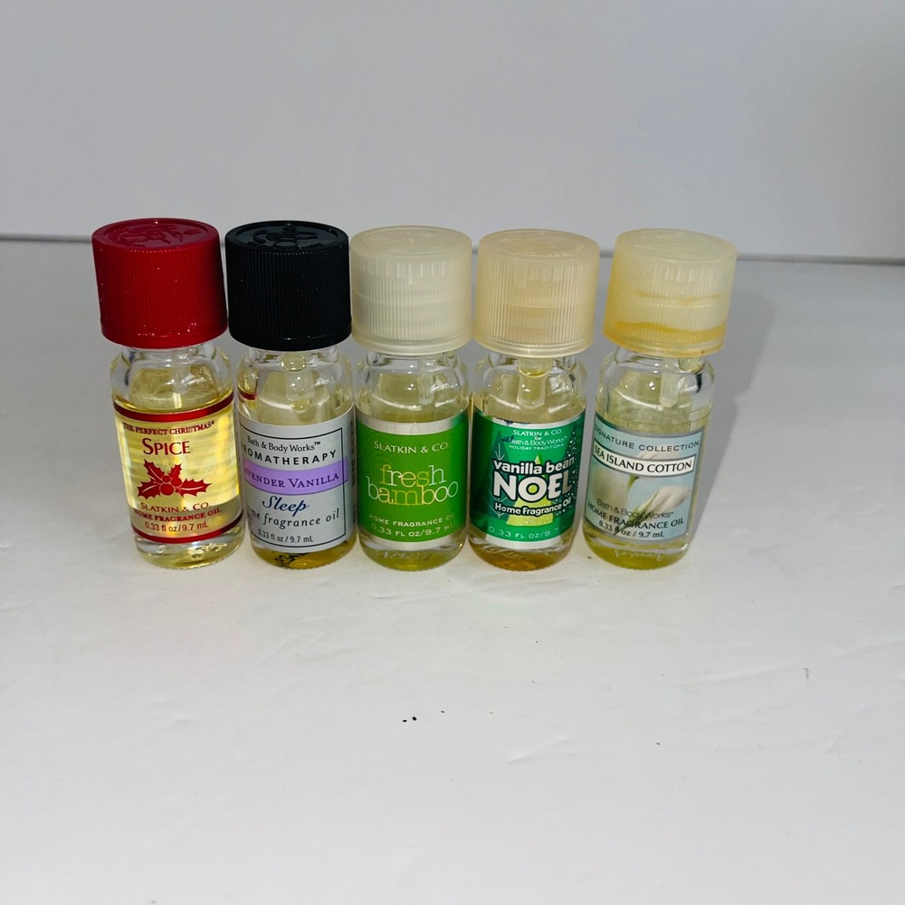 Lot of 5 Vintage Bath & Body Works / Slatkin & Co. Home Fragrance Oils